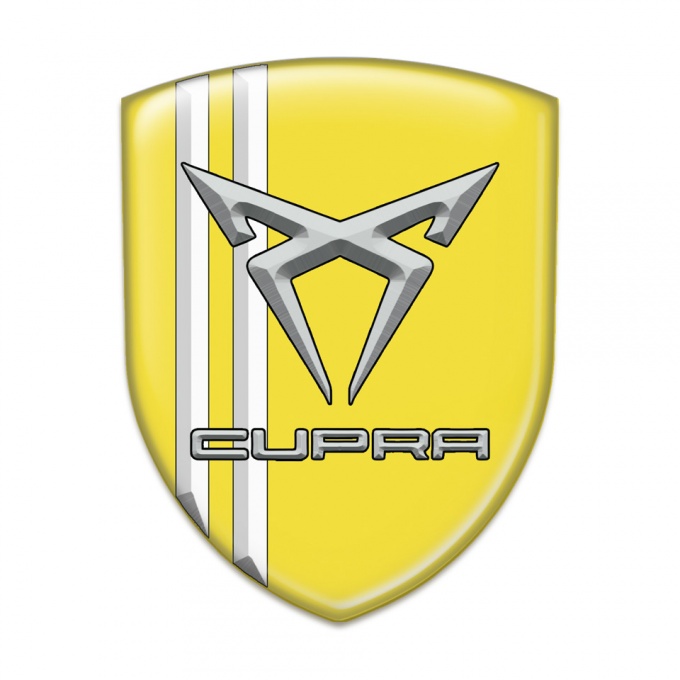 Seat Cupra Emblem Exterior Yellow with White Stripes Edition 