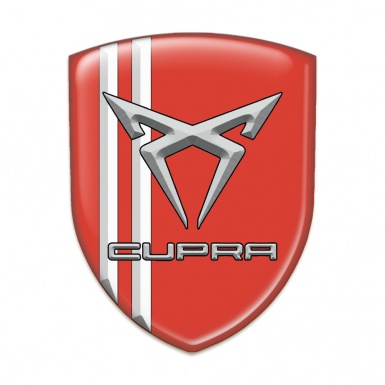 Seat Cupra Tuning Badge Red with White Stripes Edition 