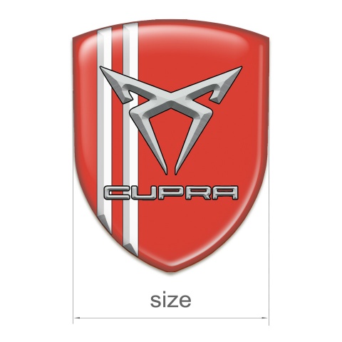 Seat Cupra Tuning Badge Red with White Stripes Edition 