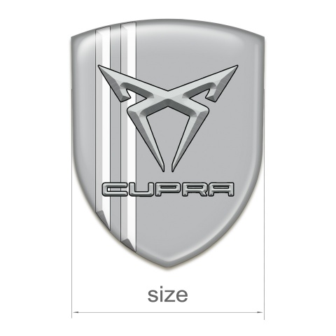 Seat Cupra Car Accessories Badge Gray with White Stripes Edition 