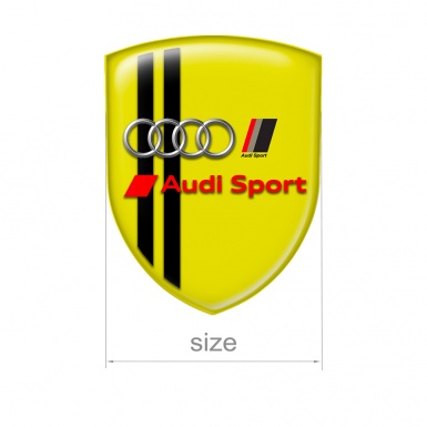 Audi Shield Silicone Emblem Sport Yellow Line