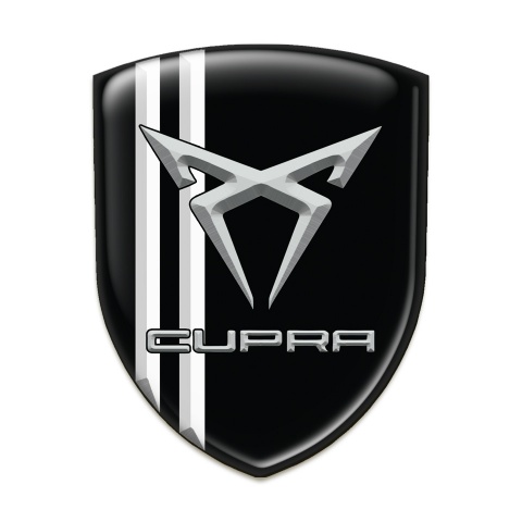 Seat Cupra Car Interior Badge Black with White Stripes edition 