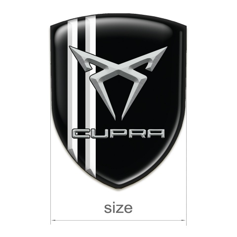 Seat Cupra Car Interior Badge Black with White Stripes edition 