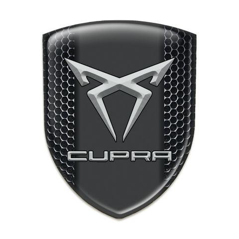 Seat Cupra Silicone Car Decal Badge Perforated Steel Pattern 