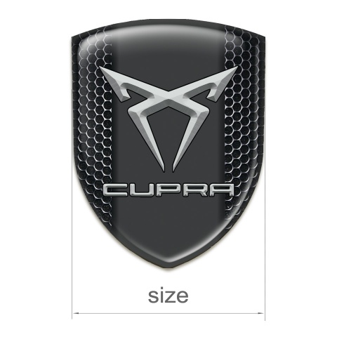Seat Cupra Silicone Car Decal Badge Perforated Steel Pattern 