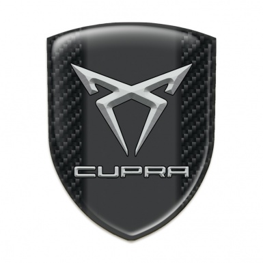 Seat Cupra Auto Emblem Black Carbon Pattern 