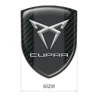 Seat Cupra Auto Emblem Black Carbon Pattern 