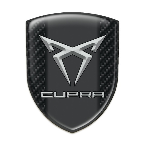 Seat Cupra Auto Emblem Black Carbon Pattern 