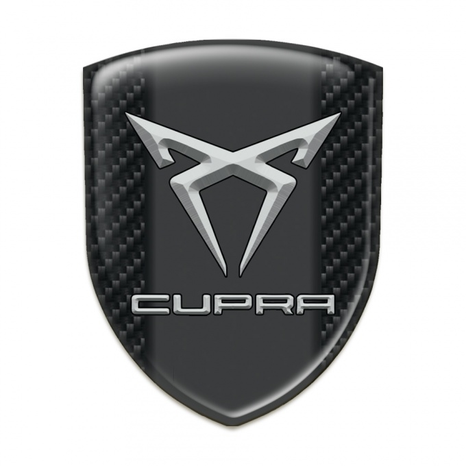 Seat Cupra Auto Emblem Black Carbon Pattern 