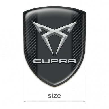 Seat Cupra Logo Emblem Black Fibers Pattern