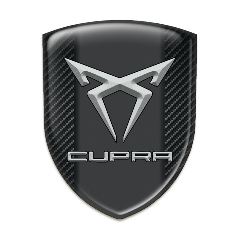 Seat Cupra Logo Emblem Black Fibers Pattern