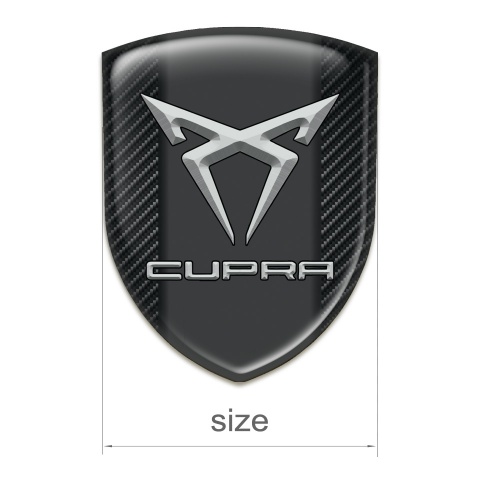 Seat Cupra Logo Emblem Black Fibers Pattern