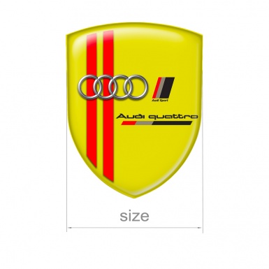 Audi Shield Emblem Sport Yellow Line