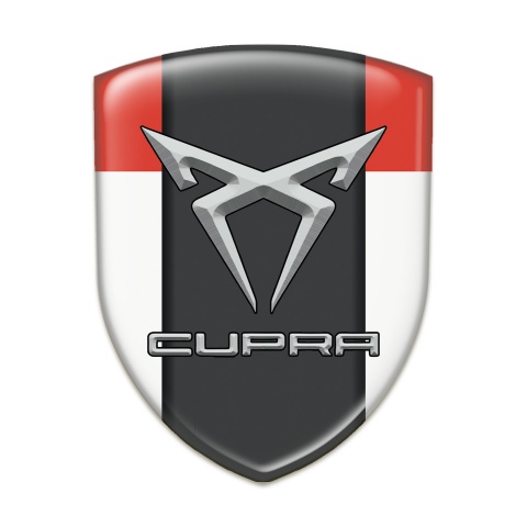 Seat Cupra Domed Emblem White Red pattern 