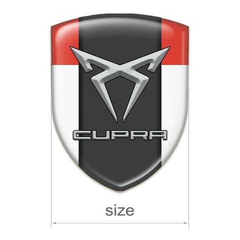 Seat Cupra Domed Emblem White Red pattern 