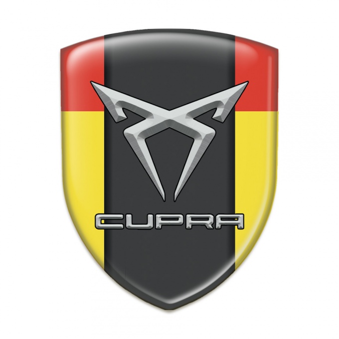 Seat Cupra Silicone Emblem Yellow Red Pattern 