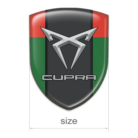 Seat Cupra 3D Gel Emblem Green Red pattern 