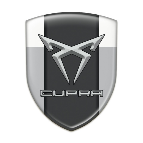 Seat Cupra Car Accessories Badge Gray White Model 
