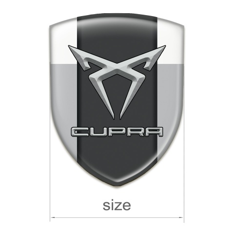 Seat Cupra Car Accessories Badge Gray White Model 