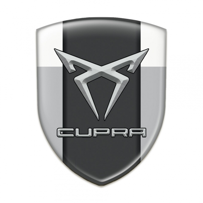 Seat Cupra Car Accessories Badge Gray White Model 