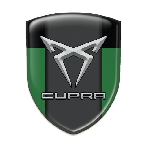 Seat Cupra Self Adhesive Car logo Emblem Green Black Model 