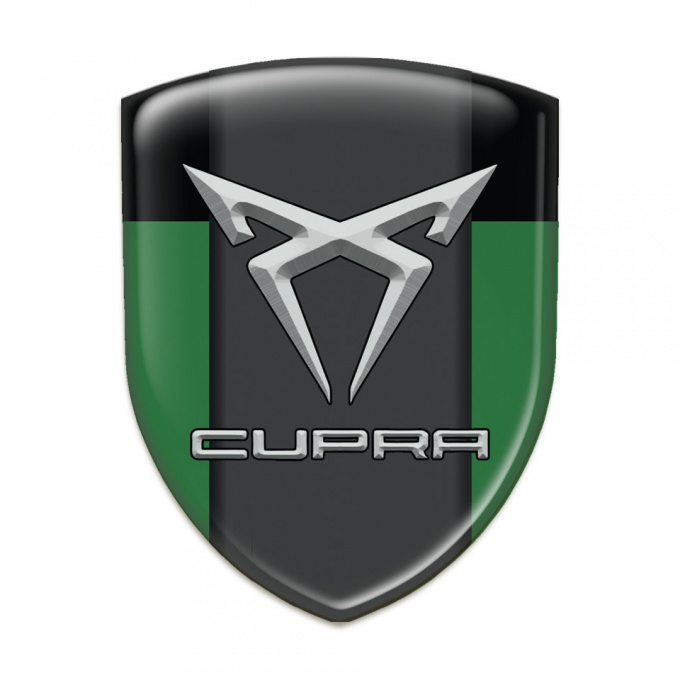 Seat Cupra Self Adhesive Car logo Emblem Green Black Model 