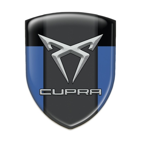 Seat Cupra Silicone Car Decal Badge Blue Black Model 