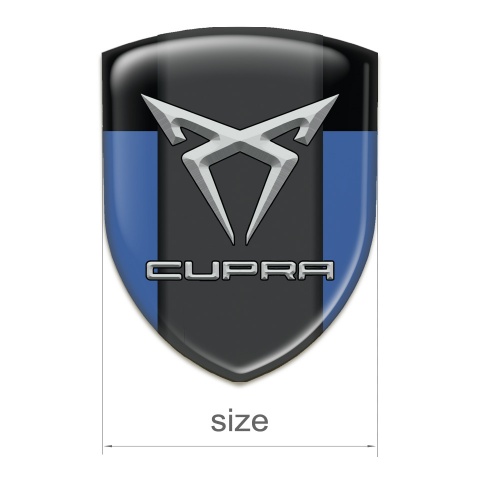 Seat Cupra Silicone Car Decal Badge Blue Black Model 