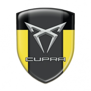 Seat Cupra Silicone Badge Yellow Black Model 