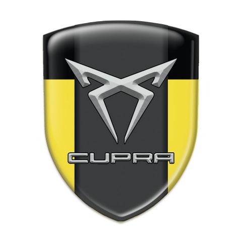 Seat Cupra Silicone Badge Yellow Black Model 