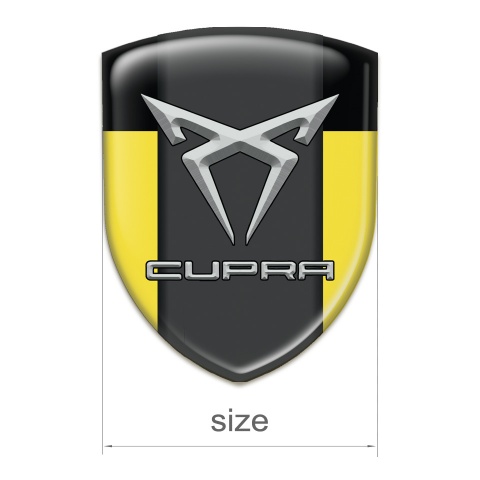 Seat Cupra Silicone Badge Yellow Black Model 