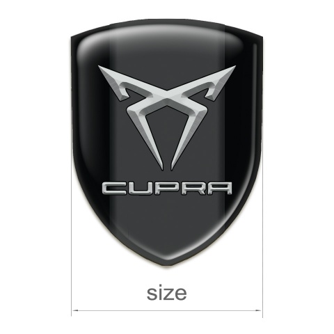 Seat Cupra Auto Emblem Black Base gray Logo 