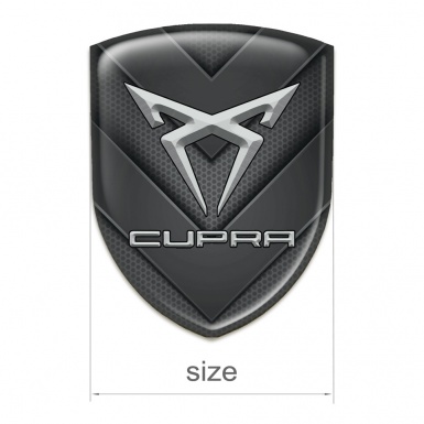 Seat Cupra 3D Gel Emblem V Shaped Details design 