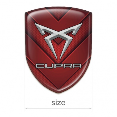 Seat Cupra Emblem Exterior Red V Shape Elements Design 