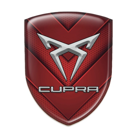 Seat Cupra Emblem Exterior Red V Shape Elements Design 
