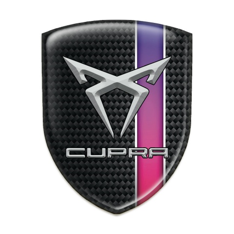 Seat Cupra Emblem Interior Dark Base with Purple Band Decoration 