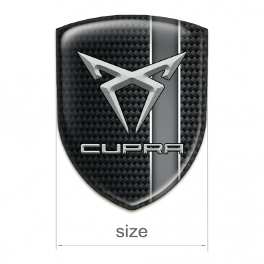 Seat Cupra Tuning Badge Dark Base Grey Band Decoration 