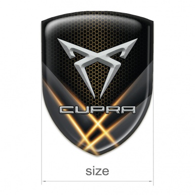 Seat Cupra Car Accessories Badge Dark Base Orange Lights effect