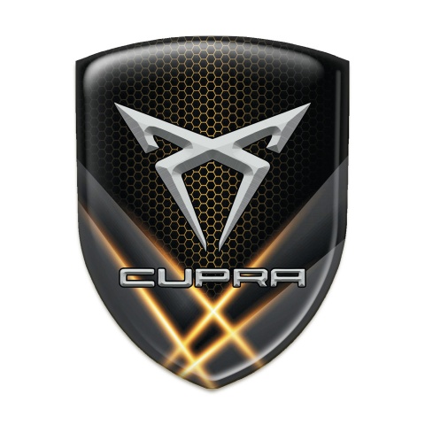 Seat Cupra Car Accessories Badge Dark Base Orange Lights effect