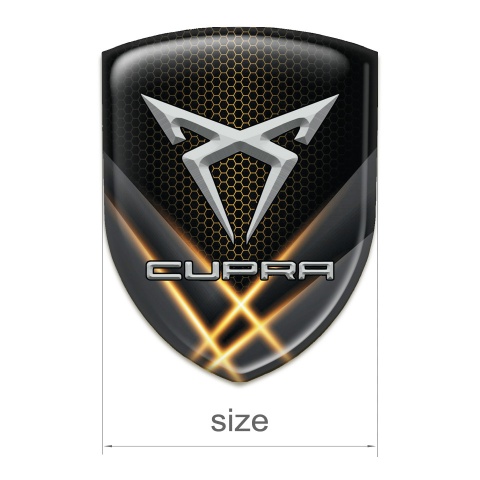 Seat Cupra Car Accessories Badge Dark Base Orange Lights effect