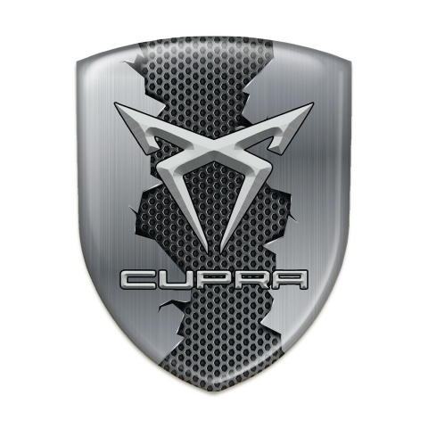 Seat Cupra Self Adhesive Car logo Emblem Torn Metal Effect 