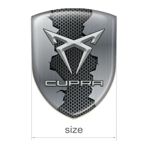 Seat Cupra Self Adhesive Car logo Emblem Torn Metal Effect 