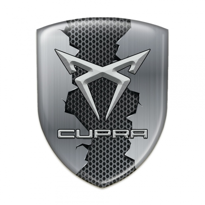 Seat Cupra Self Adhesive Car logo Emblem Torn Metal Effect 