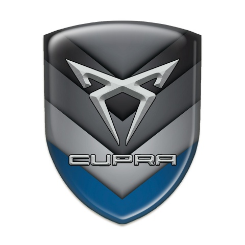 Seat Cupra Car Interior Badge Grey Blue V Shape Details Edition 