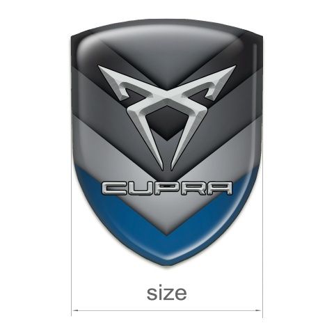 Seat Cupra Car Interior Badge Grey Blue V Shape Details Edition 