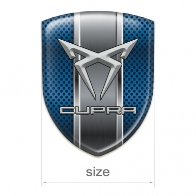 Seat Cupra Domed Emblem Blue Mesh with Metal Central Panel 