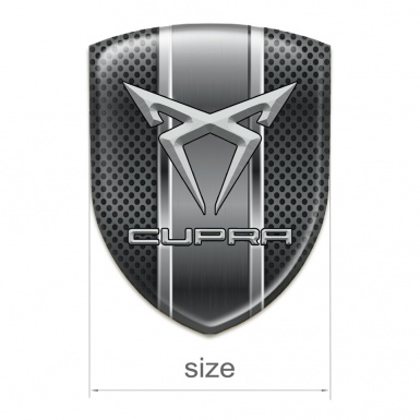 Seat Cupra Silicone Emblem Dark Mesh with Metal Central Panel 