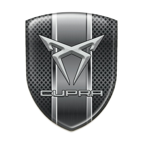 Seat Cupra Silicone Emblem Dark Mesh with Metal Central Panel 