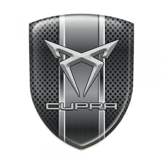 Seat Cupra Silicone Emblem Dark Mesh with Metal Central Panel 