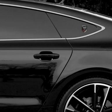 Seat Cupra Resin Sticker dark Base with Red Diagonal Lines design 